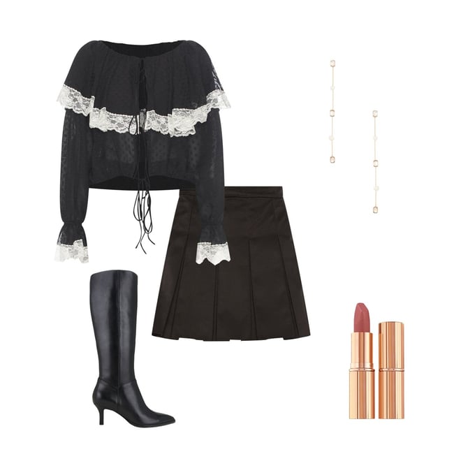 Amanda Uprichard Dixon Skort in Black | REVOLVE