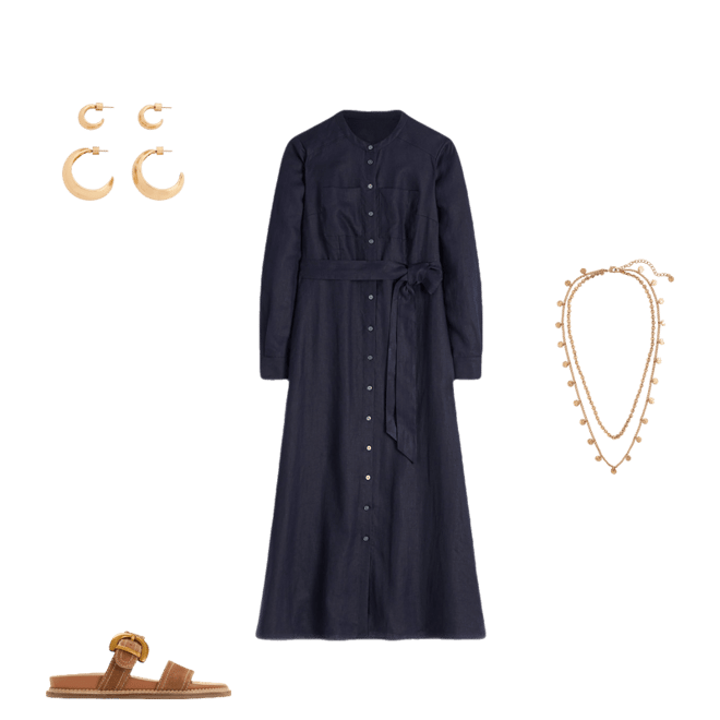 chinese dress ladies Cutesy Linen Dress