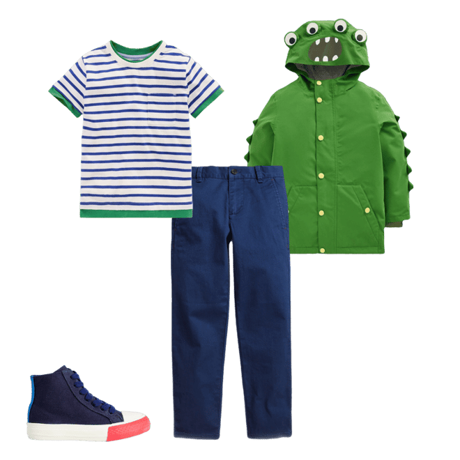 Novelty Waterproof Jacket - Broccoli Monster | Boden USA