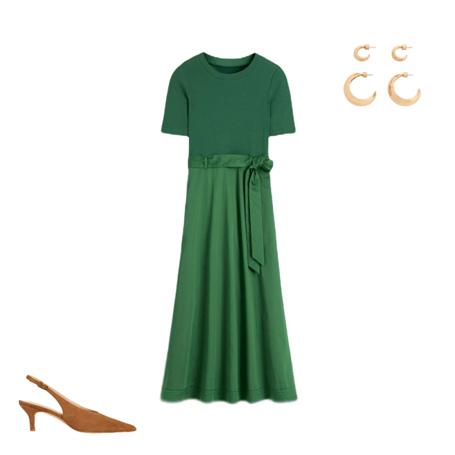 slim fit dress slacks Forest Green Bodycon Midi Dress - All Dresses
