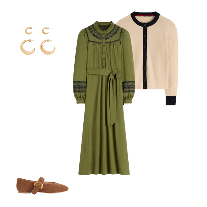 sachin and babi light blue dress BODEN Long Sleeve Jersey Midi Dress main image 1