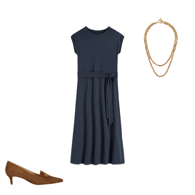 Eve Jersey Midi Dress-Navy | Boden USA