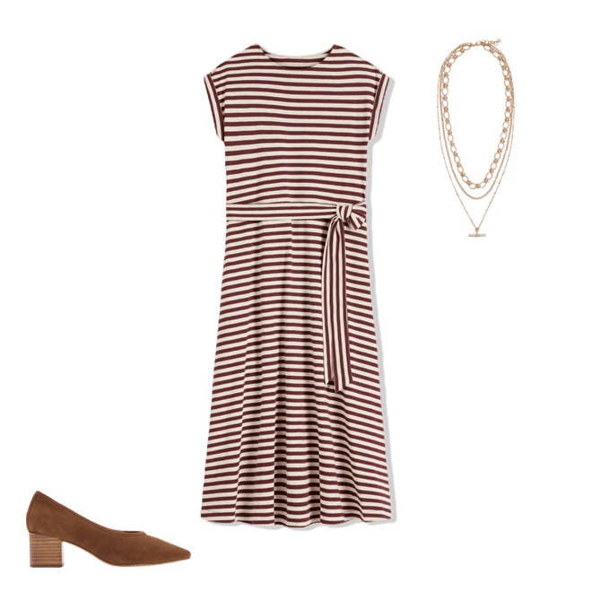eva jersey midi dress boden Eve Jersey Midi Dress - Deep Wisteria, Ivory Stripe