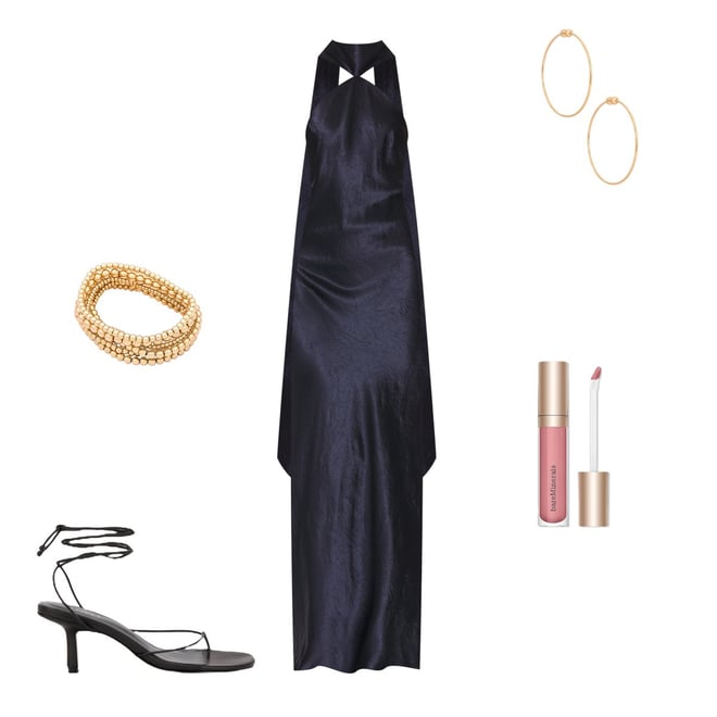 chinese dress ladies Ashton Maxi in Satin