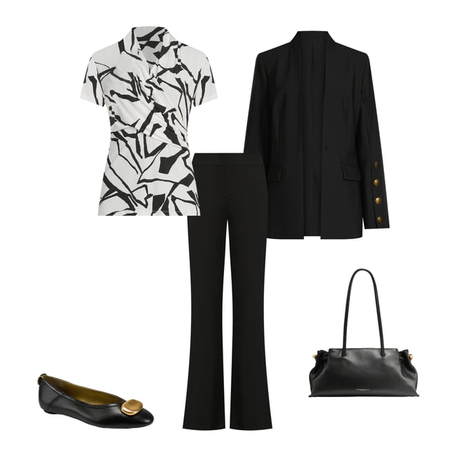 Donna Karan Open Front Hardware Button Sleeve Blazer | Dillard's