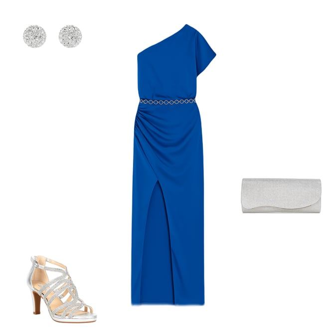 adrianna papell cobalt blue dress Short Sleeve Bow Waist Sheath Dress In Cool Cobalt