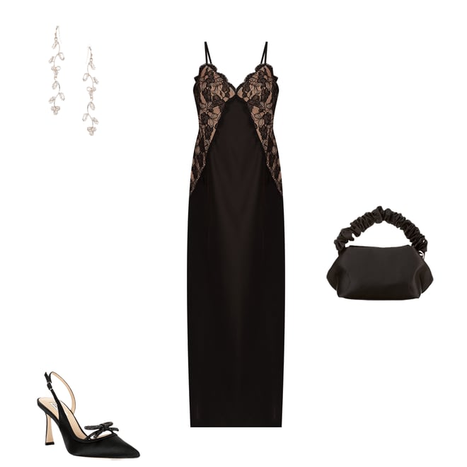 Adrianna by Adrianna Papell V-neck Sleeveless Lace Stretch Satin Column Gown  | Dillard's