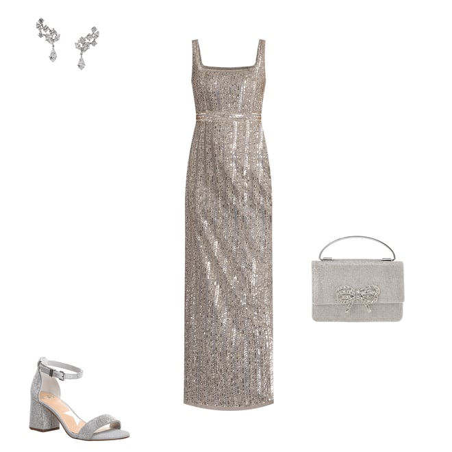 Aidan Mattox Beaded Mesh Sleeveless Sheath Dress | Dillard's