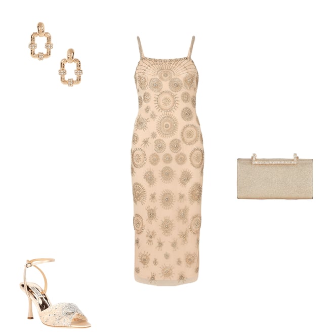 lille beaded midi dress Endless Rose main image 0
