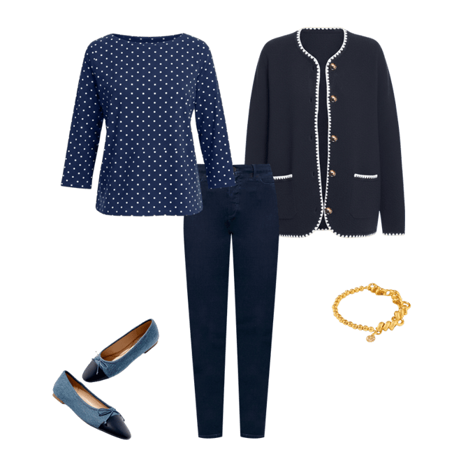 Bateau Neck Tee - Garden Dot | Talbots