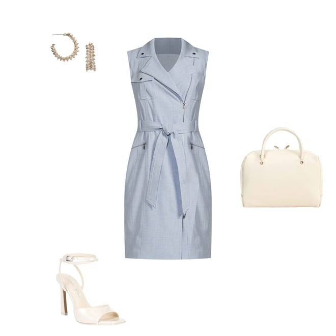 Calvin Klein Sleeveless Collar Neck Fitted Coat Jacket Dress | Dillard's