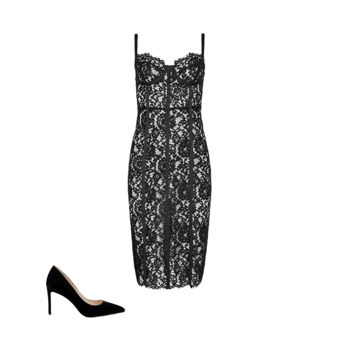 transparent black lace dress Women's Flat Black Sandals | Lara Sandals main image 1