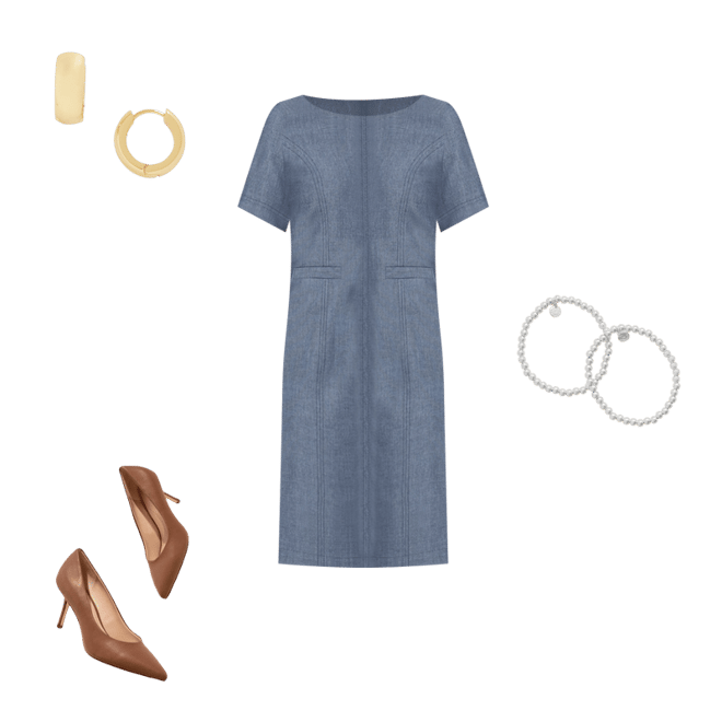 denim dress talbots Refined Denim Dress