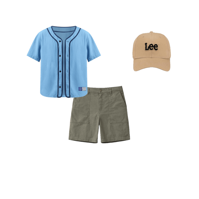 Men's Lee 101 Oversized Button Down Baseball Shirt