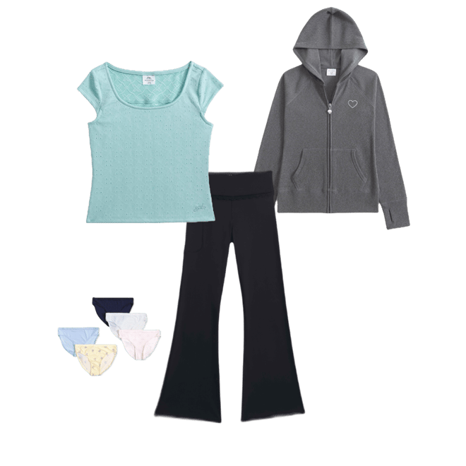 ypb lace-trim flare leggings