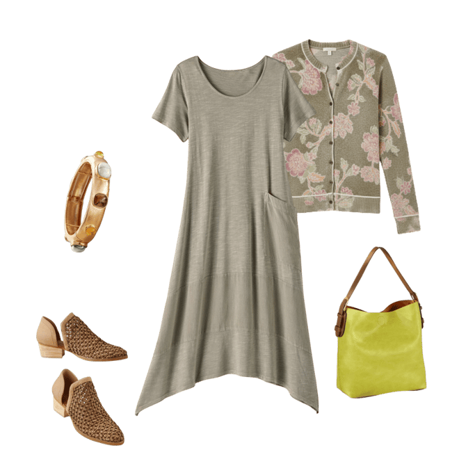 Floral Print Btn Front Cardi