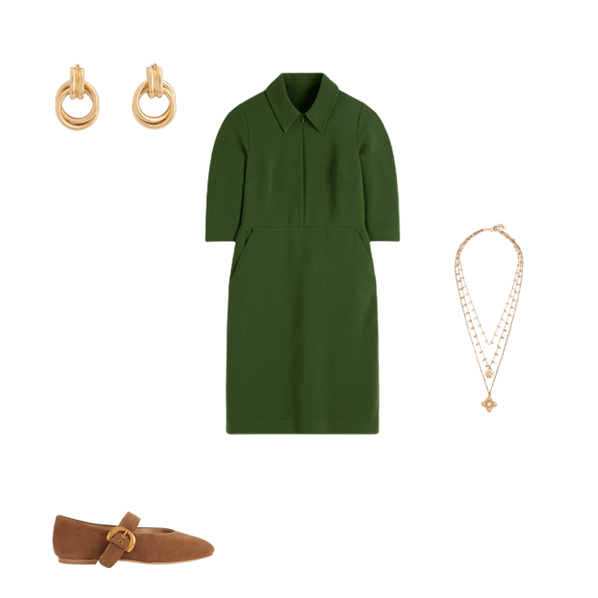 midi olive green dress Casual Dress BELLA, Sleeveless Midi Cocktail dress in Olive Green main image 1