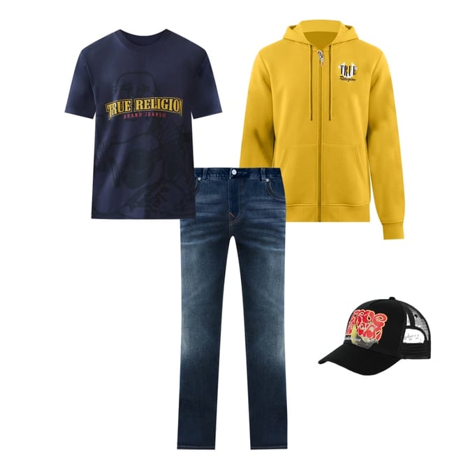 TRUE RELIGION イエロー パーカー swag 700627_7409_frt1