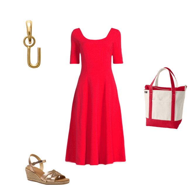 lands end fit flare dress Blue Fit & Flare Dresses