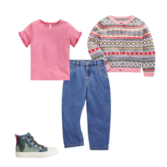 Cardigan Fille Mini Boden – Bleu – Coton – 7 Ans – Occasion Parfait état