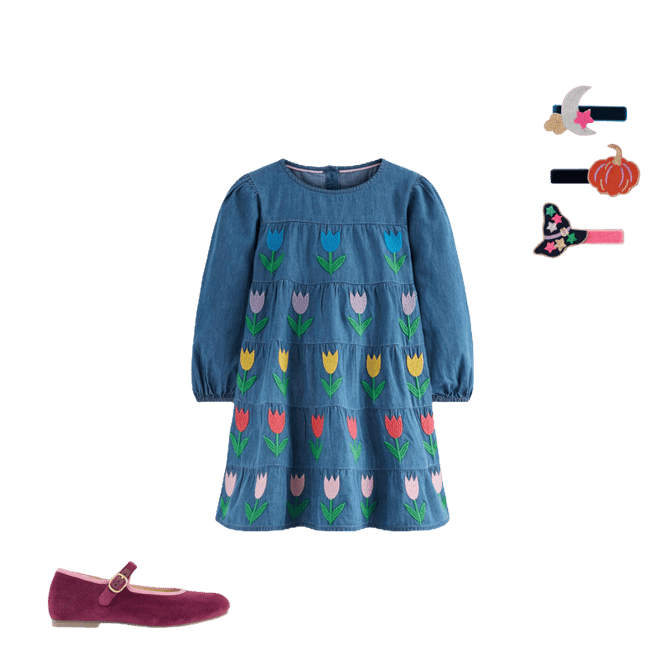 boden embroidered twirly dress Mini Boden Girls Rose Puff Sleeve Tulle Dress