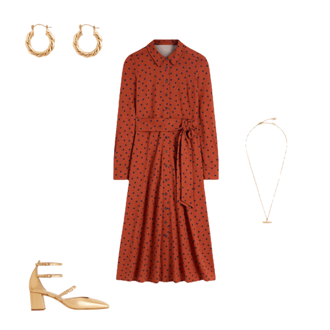 open lace back dress Florence Linen Blend Dress-Orange, Ornamental Garden