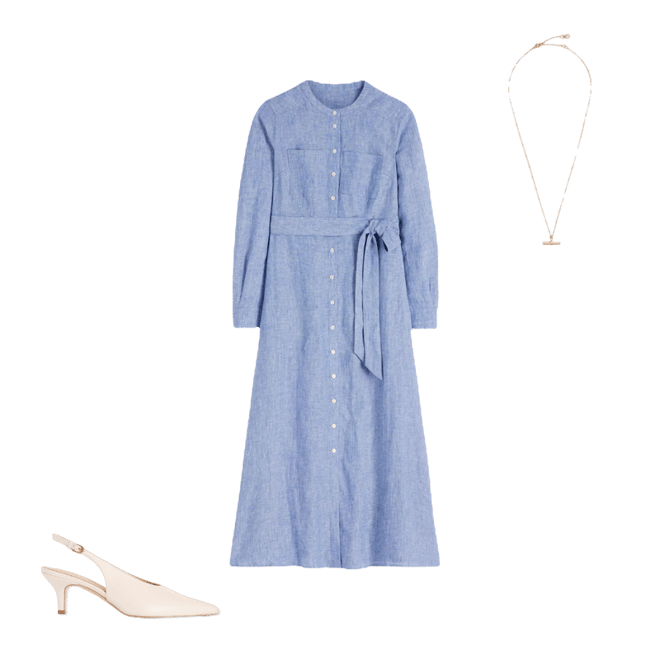 chinese dress ladies Irene Linen Midi Dress-Highland Green main image 0