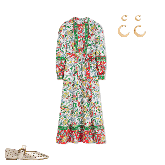 Ava Linen Blend Midi Dress-Multi, Botanical Trail | Boden USA