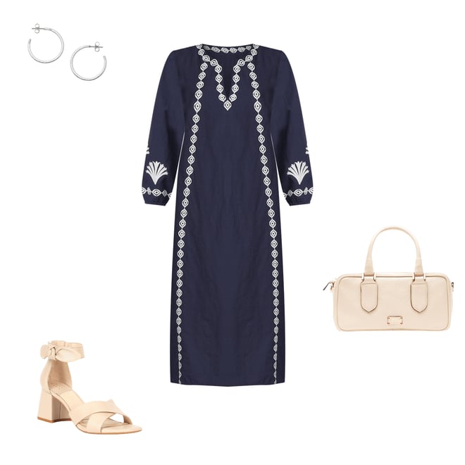 chinese dress ladies Blue Linen Maxi Dress Kaftan