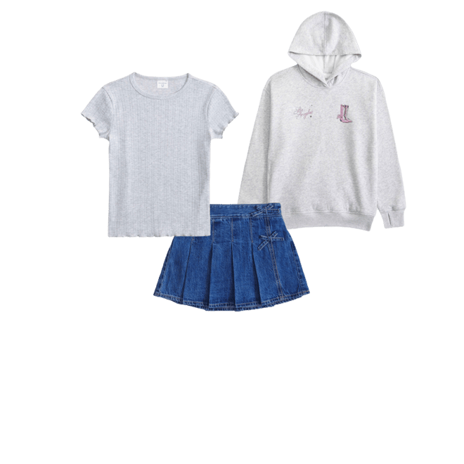 pleated wrap denim mini skort