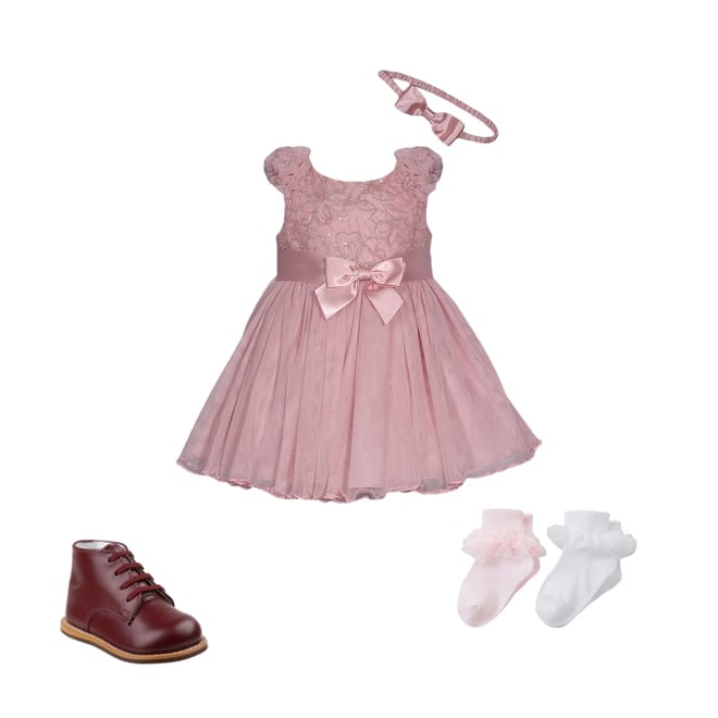 Bonnie Jean Baby Girls Sleeveless Fit + Flare Dress, Color: Rose - JCPenney