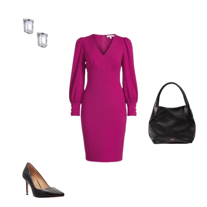 endless rose long-sleeve twofer vest mini dress Endless Rose