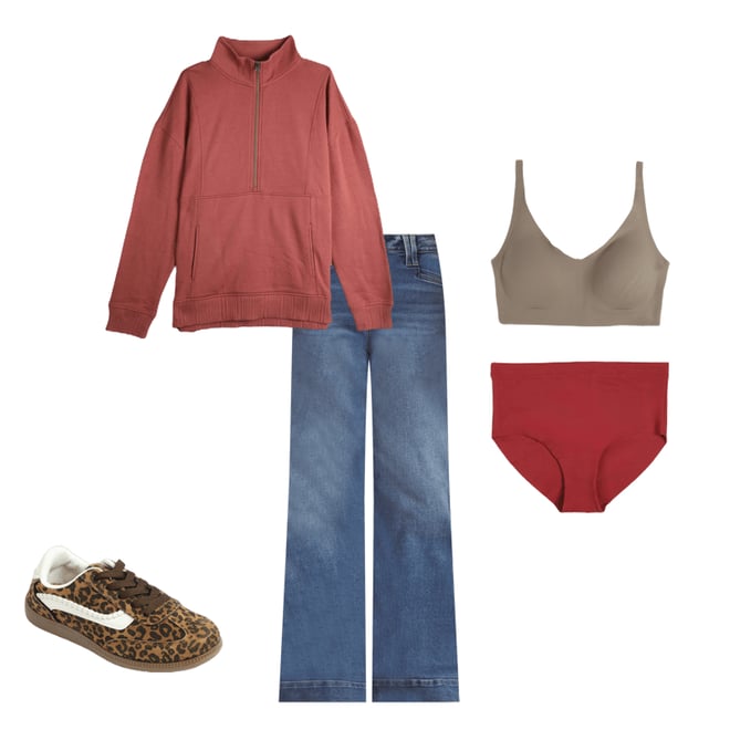 Variegated Half Zip Sweatshirt