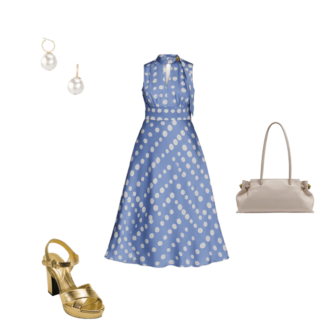 knee length dresses for ladies Floral Sleeveless V Neck Midi Dress | A-Line Dress