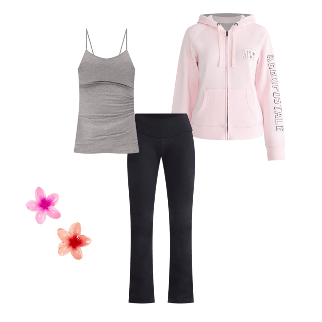 Mid-Rise Fold-Over Bootcut Pants