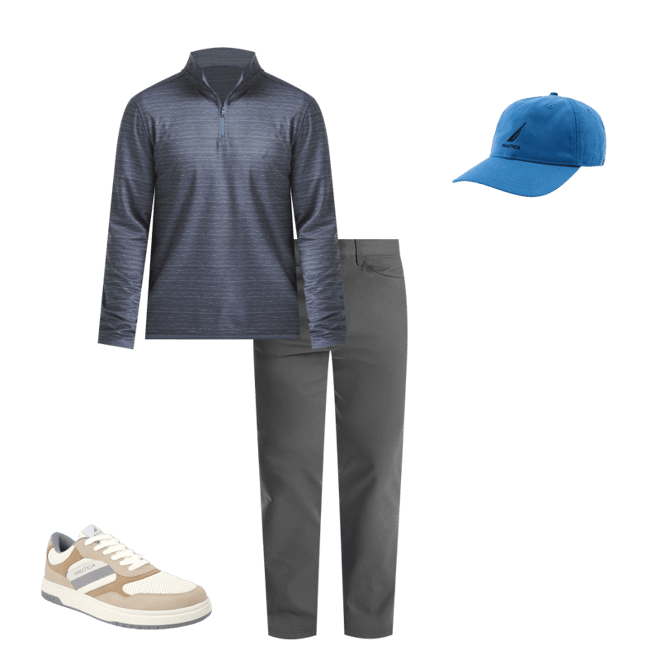 Printed Quarter-Zip Pullover | Nautica