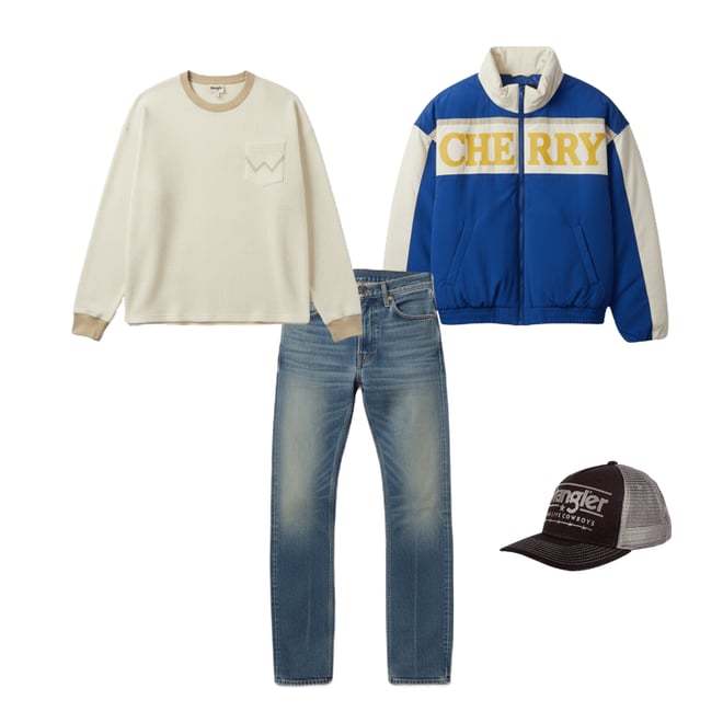 BYEBUY】 Wrangler × Cherry Thermal Cherry x Wrangler Pocket