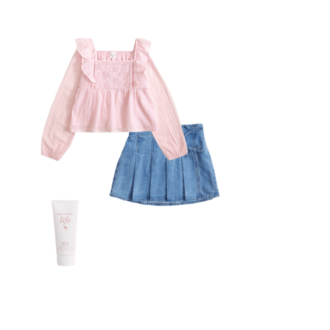 embroidered puff sleeve babydoll top