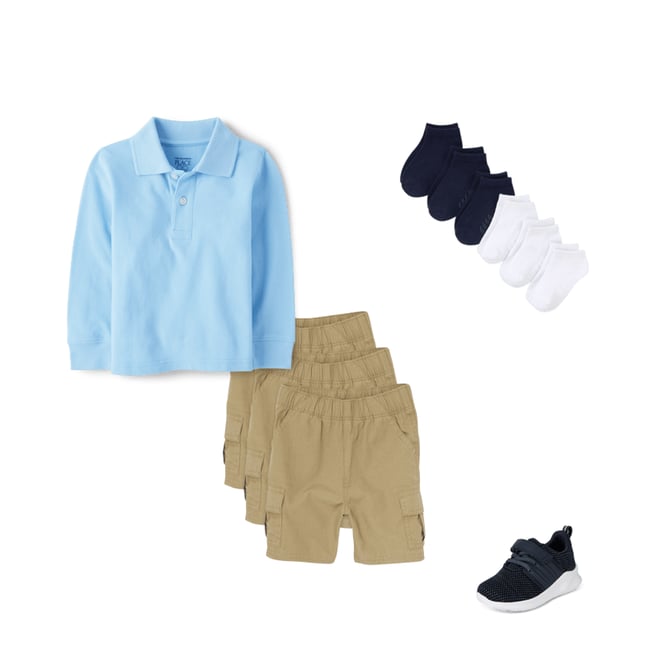 4th bundle featuring 3 items which compliment Baby And Toddler Boys Pull On Cargo Shorts 3-Pack