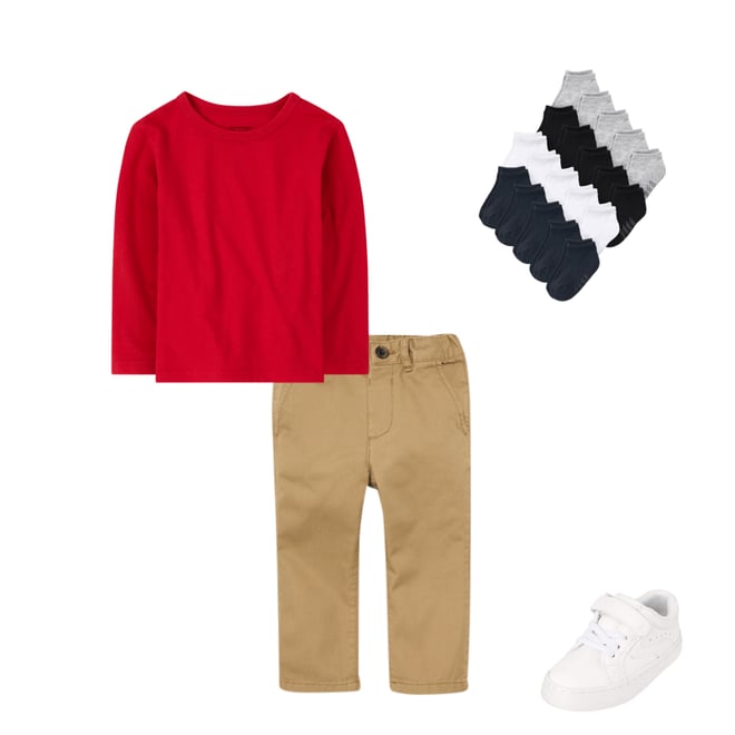 4th bundle featuring 3 items which compliment Baby And Toddler Boys Uniform Stretch Skinny Chino Pants