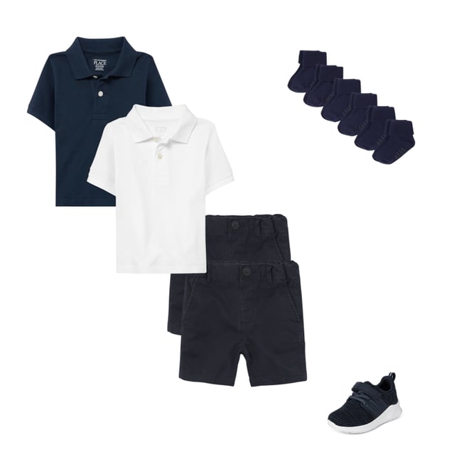 7th bundle featuring 3 items which compliment Baby And Toddler Uniform Pique Polo 2-Pack