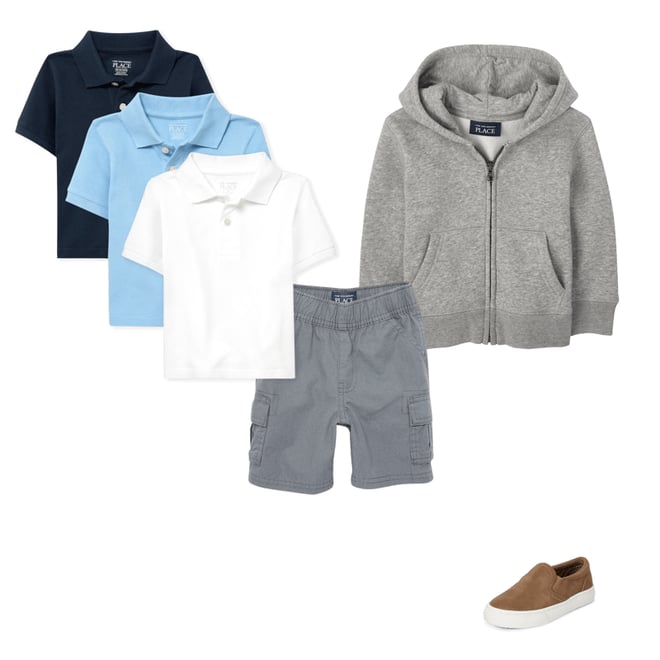 6th bundle featuring 3 items which compliment Baby And Toddler Uniform Pique Polo 3-Pack
