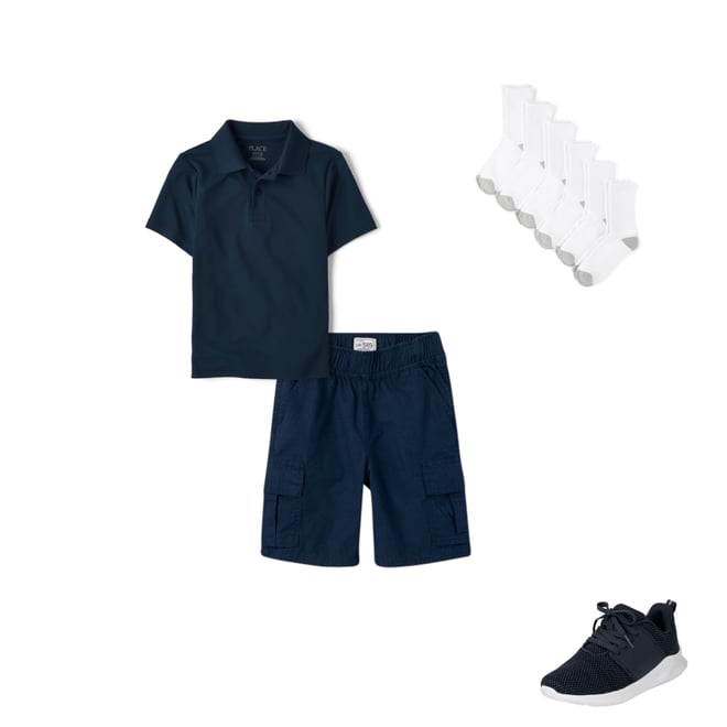 6th bundle featuring 3 items which compliment Boys Uniform Performance Polo