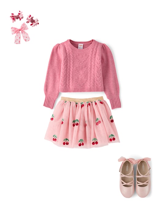 3rd bundle featuring 3 items which compliment Girls Heart Cable Knit Sweater