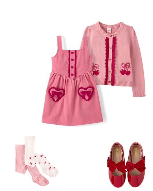 5th bundle featuring 3 items which compliment Girls Heart Cherry Cable Knit Tights 2-Pack