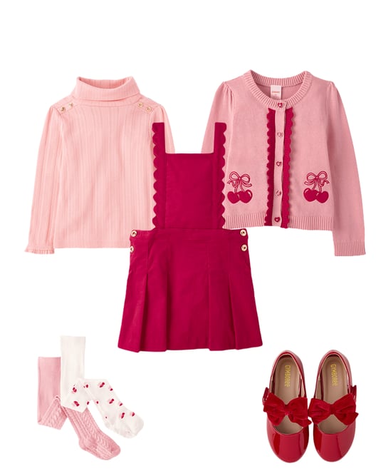 10th bundle featuring 4 items which compliment Girls Heart Cherry Cable Knit Tights 2-Pack