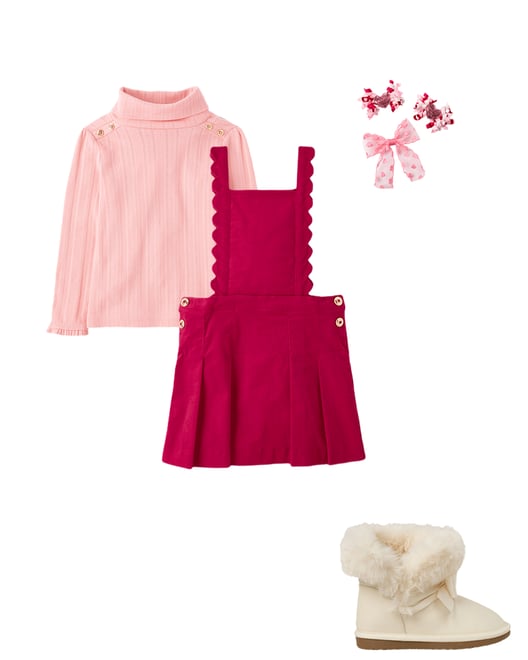 2nd bundle featuring 3 items which compliment Girls Scalloped Corduroy Jumper