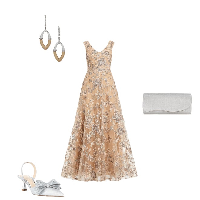 Mac Duggal Floral Embroidered Sleeveless V-Neck Long Gown | Dillard's