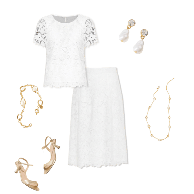 RSVP Corded Lace Midi Skirt | Talbots