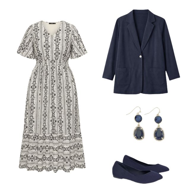 chinese dress ladies Pearson Short Sleeve Knit Midi Dress / Ivory | Meshki main image 0